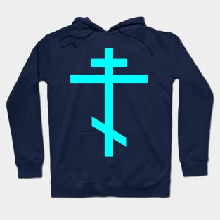 Orthodox cross (aquamarine) Hoodie